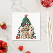 Weihnachten Goldendoodle Hunde Serviette (Beispiel)