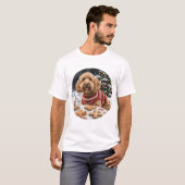 Weihnachten Goldendoodle Hunde T-Shirt (Vorne ganz)
