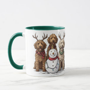 Weihnachten Goldendoodle Hunde Tasse