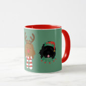 Weihnachten Goldendoodle Hunde Tasse (VorderseiteRechts)