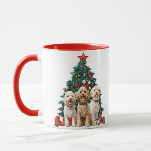 Weihnachten Goldendoodle Hunde Tasse