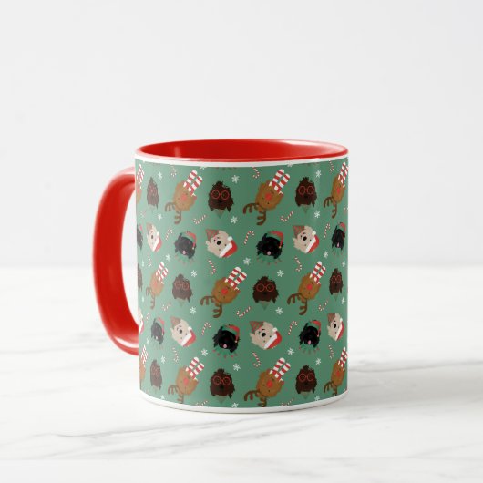 Weihnachten Goldendoodle Hunde Tasse (Vorderseite Links)