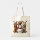 Weihnachten Goldendoodle Hunde Tragetasche (Rückseite)