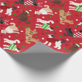 Weihnachten Goldendoodle Labradoodle Geschenkpapier (Ecke)