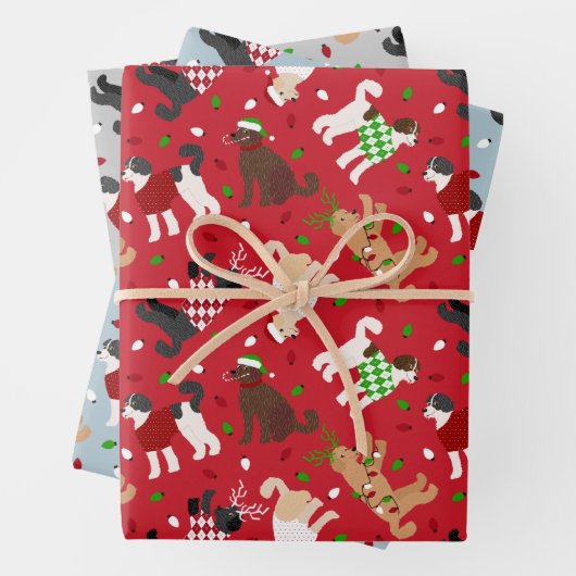 Weihnachten Goldendoodle Labradoodle Geschenkpapier Set (Beispiel)