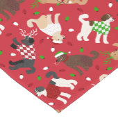 Weihnachten Goldendoodle Labradoodle Kurzer Tischläufer (Ecke)