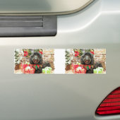 Weihnachten - GoldenDoodle - Perlen-Stau Autoaufkleber (Auf Auto)