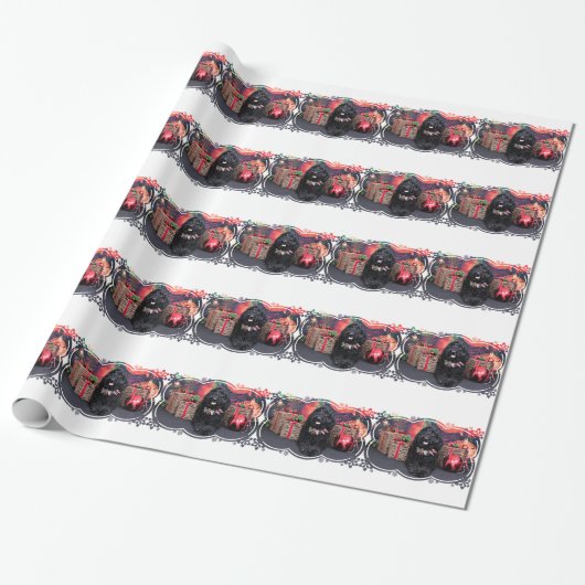 Weihnachten - GoldenDoodle - PJ Geschenkpapier (Ungerollt)