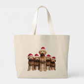 Weihnachten Goldendoodle, Xmas Labradoodle-Crew Jumbo Stoffbeutel (Rückseite)