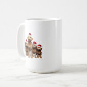 Weihnachten Goldendoodle, Xmas Labradoodle-Crew Kaffeetasse (Vorderseite Links)