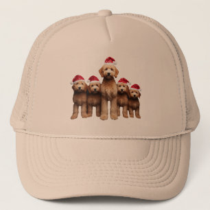 Weihnachten Goldendoodle, Xmas Labradoodle-Crew Truckerkappe
