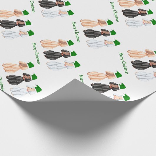 Weihnachten Goldendoodles  Geschenkpapier (Ecke)