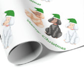 Weihnachten Goldendoodles  Geschenkpapier (Rolleneckpunkt)