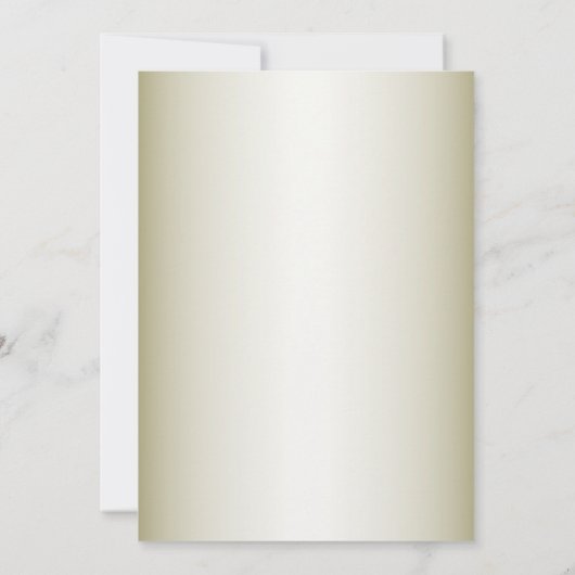 Weihnachten Goldene Blume Party Einladung (Rückseite)