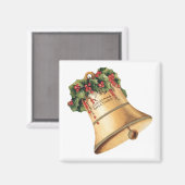 Weihnachten Goldene Glocken, Weihnachtsgrüße Magnet (Vorderseite/Rückseite)