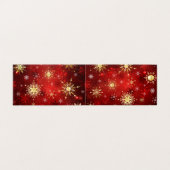 Weihnachten Goldene Schneeflocken im roten Hinterg (Außenseite Aufgefaltet)