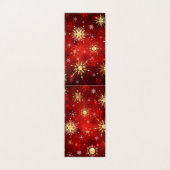 Weihnachten Goldene Schneeflocken im roten Hinterg (Außenseite Aufgefaltet)