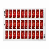 Weihnachten Goldene Schneeflocken im roten Hinterg (Vorne)