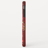 Weihnachten Goldene Schneeflocken im roten Hinterg Case-Mate iPhone Hülle (Hinten/Links)