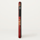 Weihnachten Goldene Schneeflocken im roten Hinterg Case-Mate iPhone Hülle (Hinten/Links)