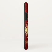 Weihnachten Goldene Schneeflocken im roten Hinterg Case-Mate iPhone Hülle (Hinten/Rechts)