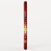 Weihnachten Goldene Schneeflocken im roten Hinterg Case-Mate iPhone Hülle (Hinten/Rechts)