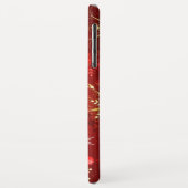 Weihnachten Goldene Schneeflocken im roten Hinterg Case-Mate iPhone Hülle (Hinten/Links)