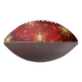 Weihnachten Goldene Schneeflocken im roten Hinterg Football (Gedreht 90)