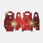Weihnachten Goldene Schneeflocken im roten Hinterg Geschenkschachtel (Ungefaltet)