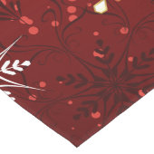 Weihnachten Goldene Schneeflocken im roten Hinterg Großer Tischläufer (Ecke)