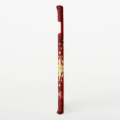 Weihnachten Goldene Schneeflocken im roten Hinterg Samsung Galaxy Hülle (Rechte Seite)