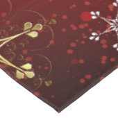 Weihnachten Goldene Schneeflocken im roten Hinterg Tischdecke (Schrägansicht)