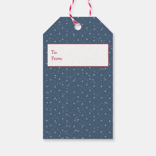 Weihnachten Goldener Retriever in Schneeflocken Gi Geschenkanhänger (Rückseite)