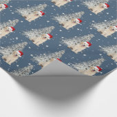 Weihnachten Goldener Retriever und Baum auf den St Geschenkpapier (Ecke)
