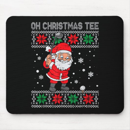 Weihnachten Golf spielen Weihnachten Weihnachten W Mousepad (Vorne)