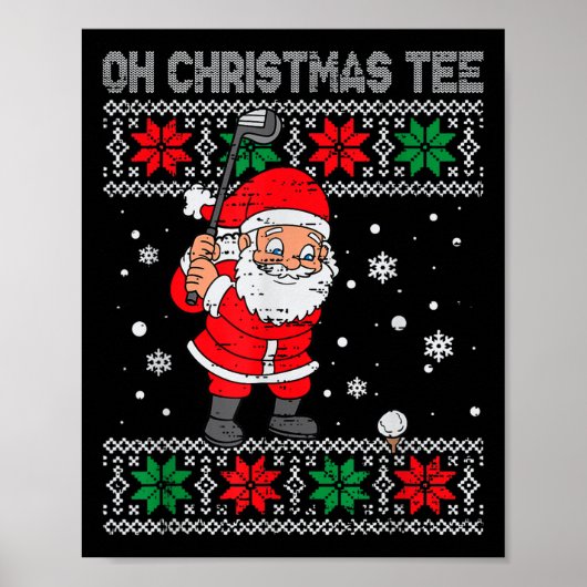 Weihnachten Golf spielen Weihnachten Weihnachten W Poster (Vorne)
