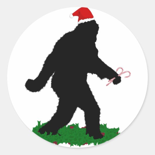 Weihnachten, Gone Squatchin' Runder Aufkleber (Vorderseite)
