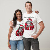 Weihnachten Gorilla trägt Weihnachtsmannmütze. T-Shirt (Unisex)