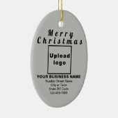 Weihnachten Grau Oval Keramik Ornament (Rechts)