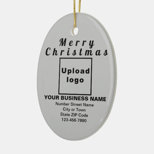 Weihnachten Grau Oval Keramik Ornament (Links)