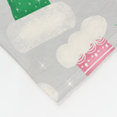 Weihnachten - Graue Strümpfe Fleecedecke (Ecke)