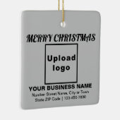 Weihnachten - Gray Square Keramik Ornament (Rechts)