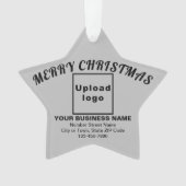 Weihnachten - Gray Star - Acrylschmuck Ornament (Vorderseite)