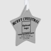 Weihnachten - Gray Star - Acrylschmuck Ornament (Vorderseite)