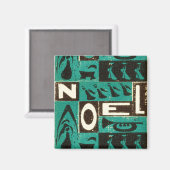 Weihnachten Green Magnet (Vorderseite/Rückseite)