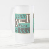 Weihnachten Green Mattglas Bierglas (Vorderseite Links)