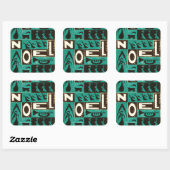 Weihnachten Green Quadratischer Aufkleber (Blatt)