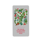 WEIHNACHTEN Greenery Berries Adressetikett (Vorne)