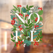 WEIHNACHTEN Greenery Berries Holiday Grosses Fensteraufkleber (Blatt 2)