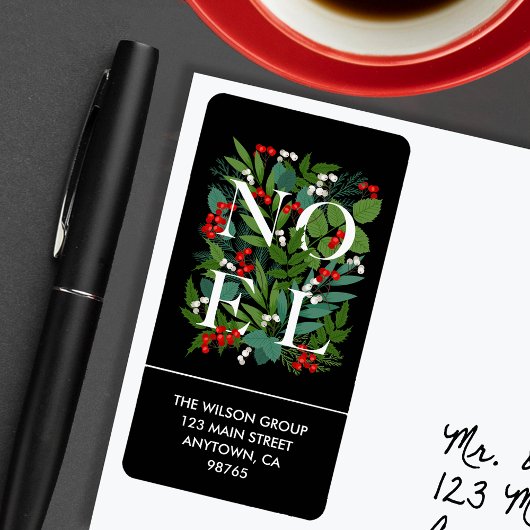 WEIHNACHTEN Greenery Berries Rücksendeadresse Adressaufkleber